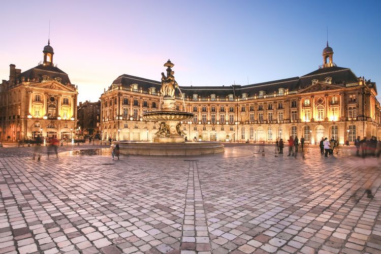 Place de la Bourse à Bordeaux